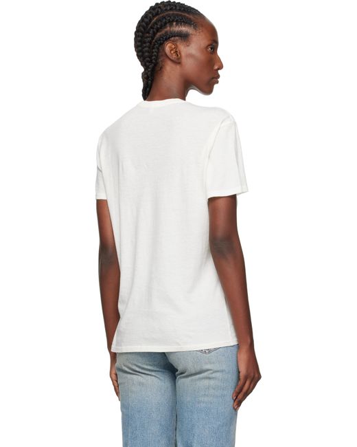 R13 オフホワイト 'You Wish' Boy Tシャツ Black
