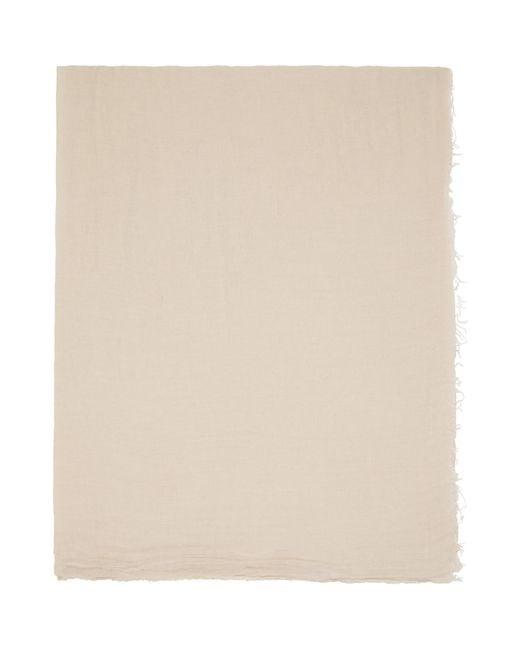 Rick Owens Natural Off- Temple Sandy Mega Scarf for men