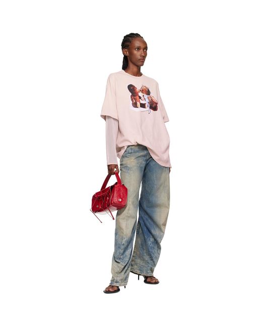 Acne Red Multipocket Bag