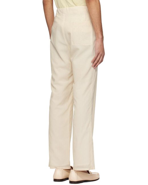 Auralee Natural Hard Twist Trousers for men
