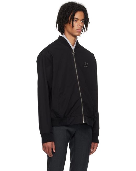 Raf Simons Black Fred Perry Edition Bomber Jacket for men