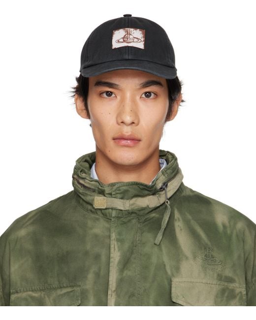 Vivienne Westwood Green Cotton Twill Baseball Cap for men