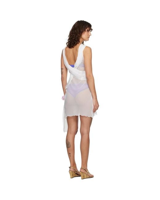 GIMAGUAS Black Boa Minidress