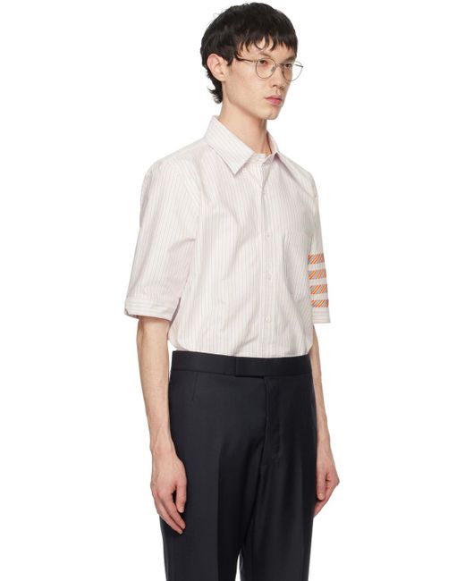 Thom Browne Black Multicolour Stripe 4-bar Shirt for men