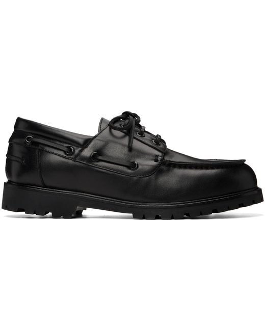 Studio Nicholson Black Guston Boat Shoes for men