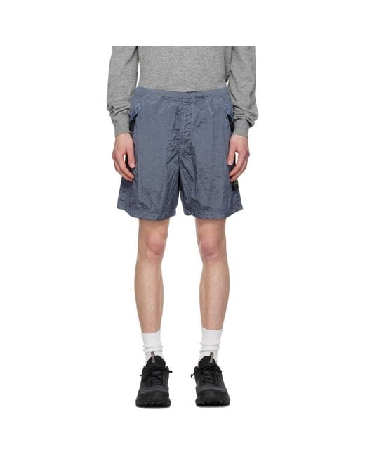 【美品】  STONE  / ストーンアイランド | Nylon l Short / ロゴパッチ ドローストリング ショートパンツ ショーツ | S | ブラック | メンズ 美品】 STONE ISLAND / ストーンアイランド | Nylon l Short