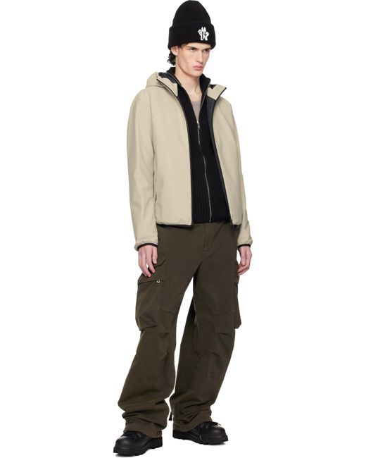メンズ Moncler ベージュ Chalves ダウンジャケット Black