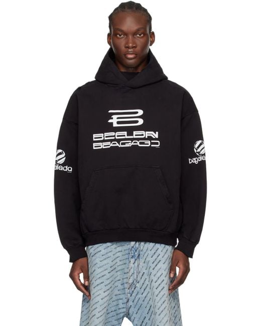 セール♪BALENCIAGA*Ai Generated Hoodie ミディアムフィット黒 送料込み*BALENCIAGA*AI GENERATED HOODIE ミディアムフィット