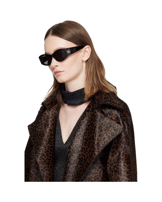 Gucci Brown Gg Corner Cat-Eye Sunglasses