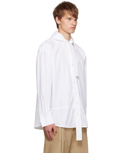MERYLL ROGGE White Hooded Shirt for men