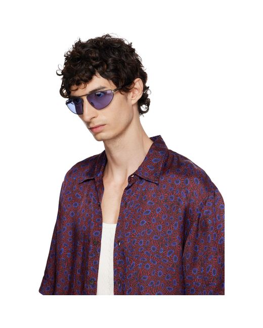 Tom Ford Blue Gunmetal Parker Sunglasses for men