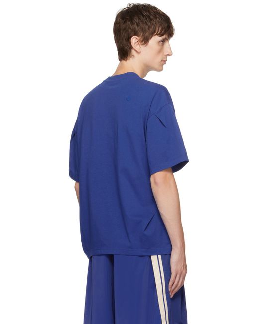 Adererror Blue Embroidered T-shirt for men