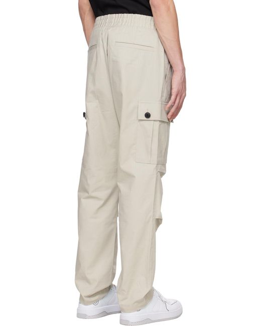 Pantalon cargo à coupe classique HUGO pour homme en coloris Natural
