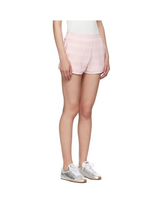 Sporty & Rich Pink 'Src' Terry Shorts