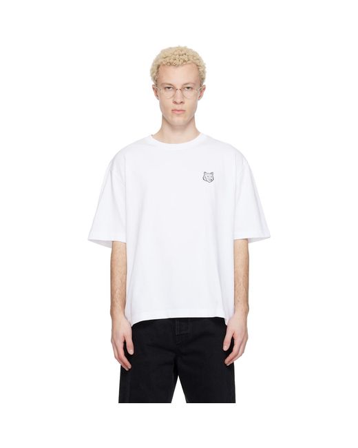 Maison Kitsuné White Fox Head Oversize T-Shirt for men