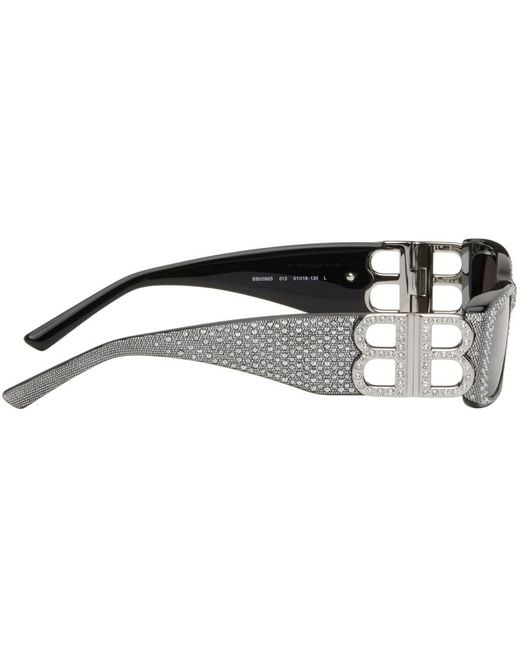 Balenciaga Black Dynasty Rectangle Sunglasses