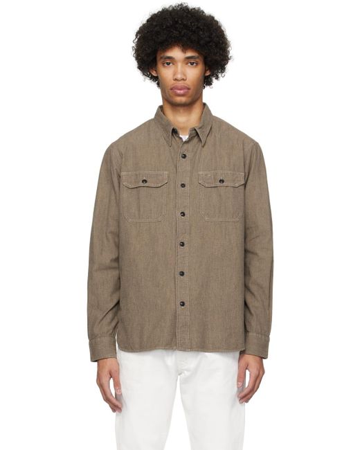 Chemise brune à col classique RRL pour homme en coloris Brown