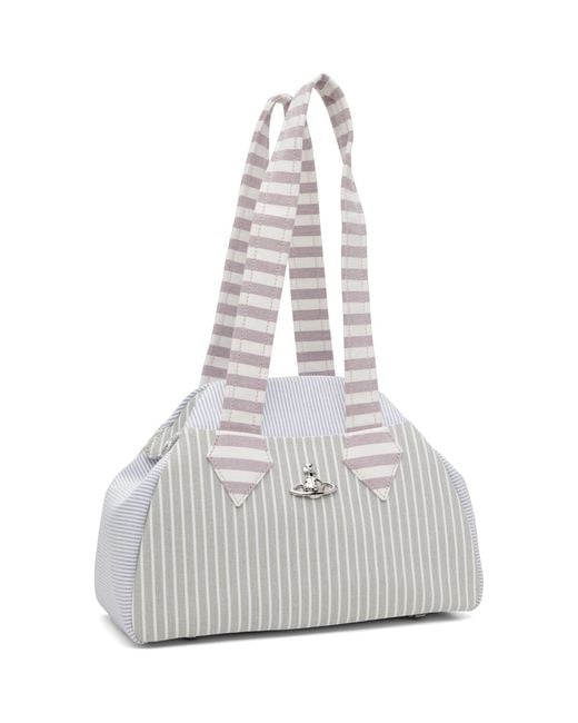 Vivienne Westwood Gray Yasmine Medium Archive Hand Bag