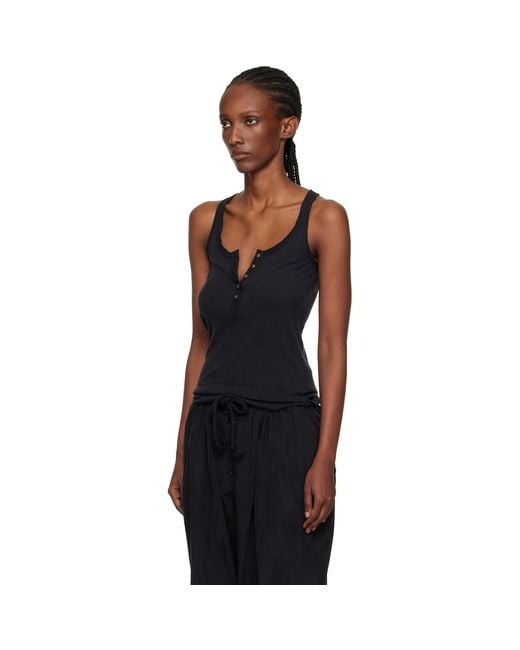 Isabel Marant Black Helma Silk Tank Top