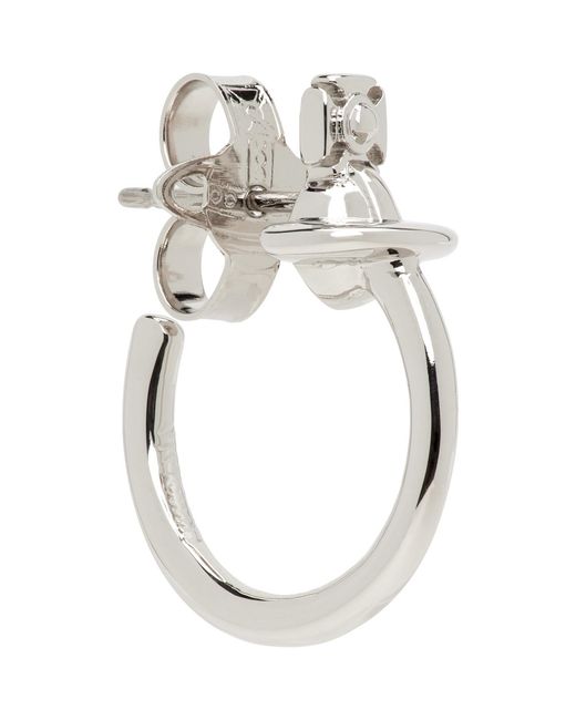 Vivienne Westwood Metallic Vera Single Hoop Earring for men