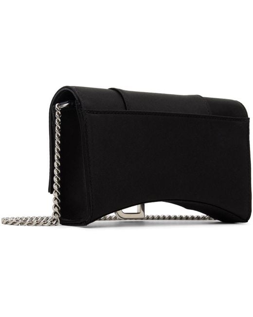 Balenciaga Black Hourglass Wallet On Chain Bag