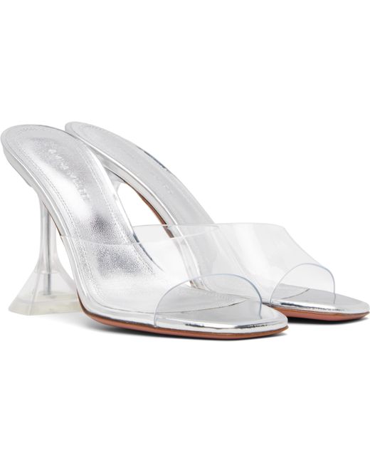 AMINA MUADDI Black Lupita Glass Slipper Heeled Sandals