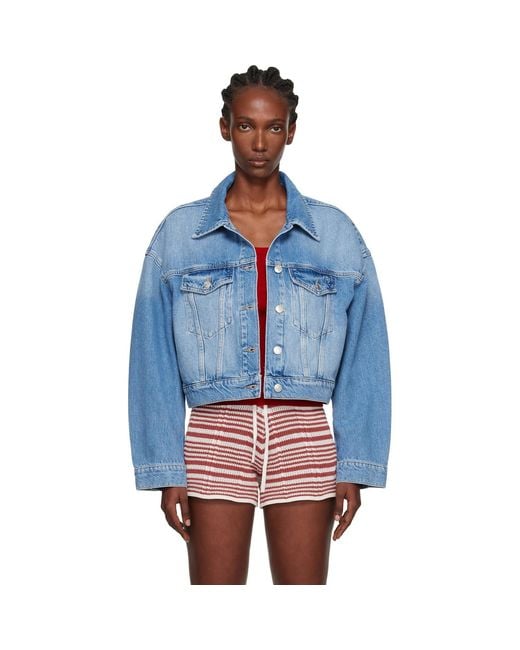 Holzweiler Blue Cropped Denim Jacket