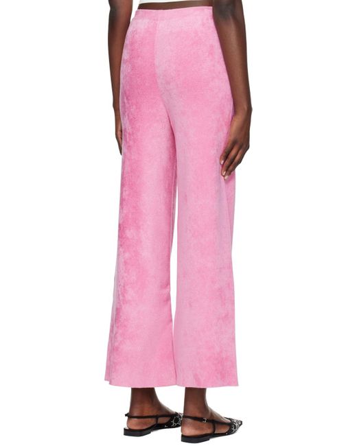 Pantalon rose à logo à ornements en verre taillé Gucci en coloris Pink