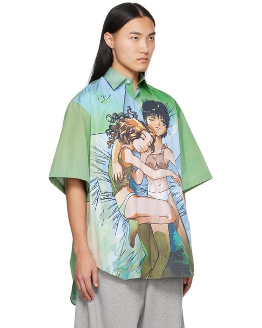 VETEMENTS Green Anime Shirt Vetements