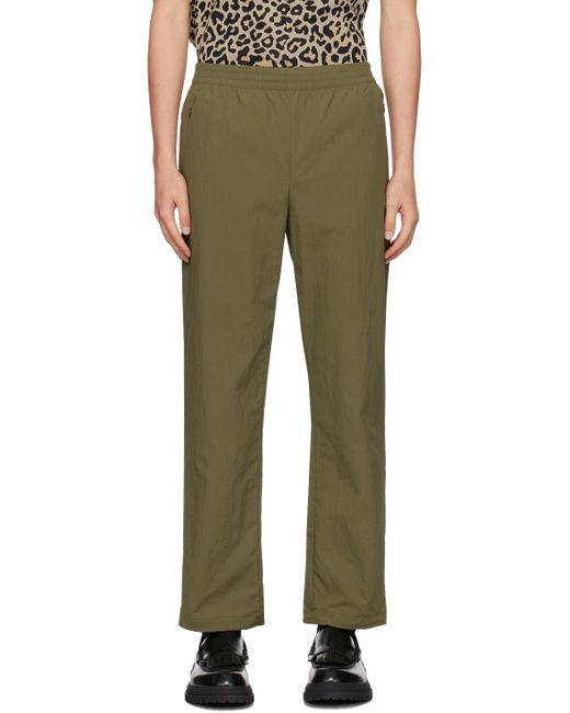 Fred Perry Green F Perry Shell Track Pants for men