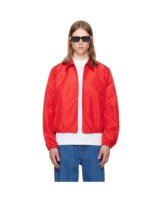 Jil Sander Red Taffeta Jacket for men
