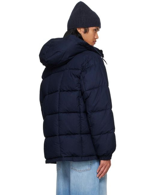 A.P.C. Kyle Puffer Jacket in Blue for Men Lyst