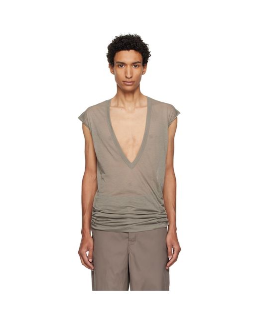 Rick Owens Brown Taupe Tower Dylan T-Shirt for men