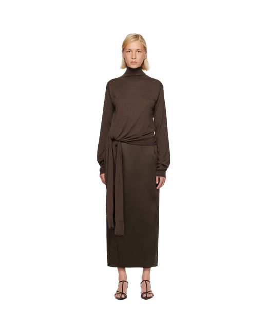 Rohe Brown 4-Sleeved Knitted Turtleneck