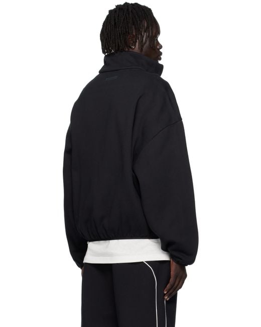 Fear Of God Black Modern Fit Fleece Track Jacket for men