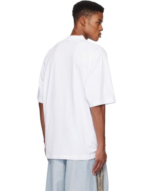Vetements White 'She Never Looked Nice' Oversized T-Shirt for men