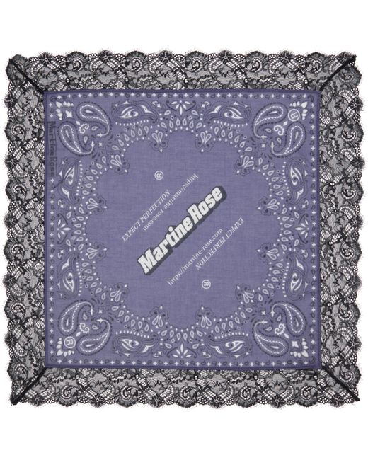 Martine Rose Blue Ssense Exclusive Lace Bandana for men