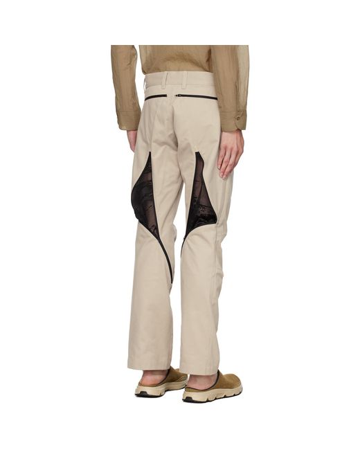 OLLY SHINDER Natural Zip Trousers for men