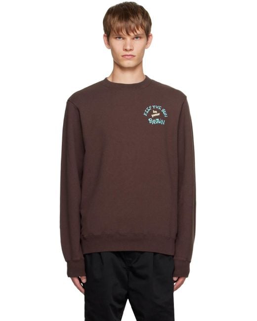 Undercover Brown Printed Sweatshirt for men