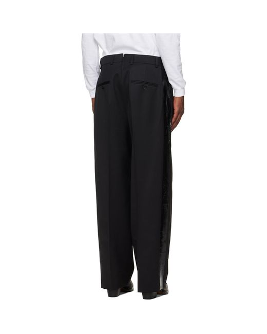Vetements Black Taped Tailored Trousers for men