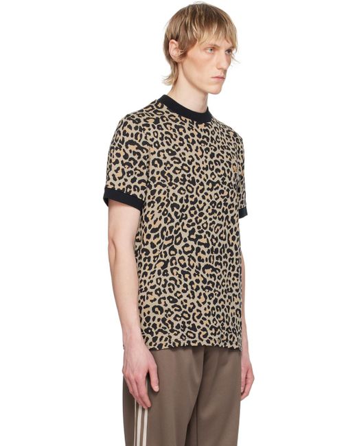 Fred Perry Black Leopard T-Shirt for men