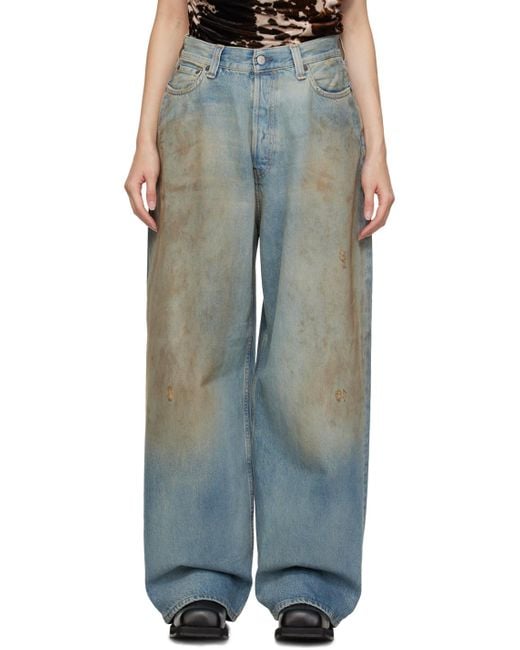 Acne Multicolor Blue Super baggy Fit Jeans