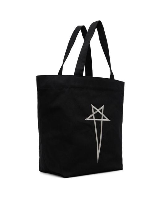 Rick Owens Black Temple Mini Beach Tote for men