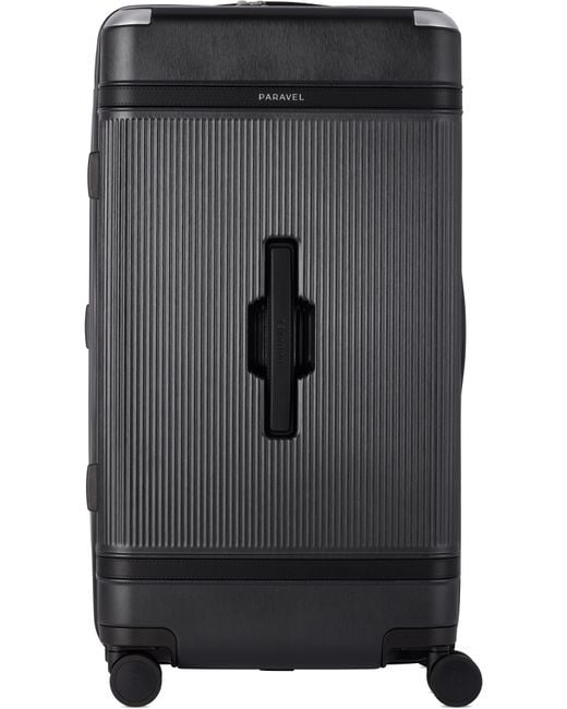 Paravel Black Aviator Trunk Suitcase for men