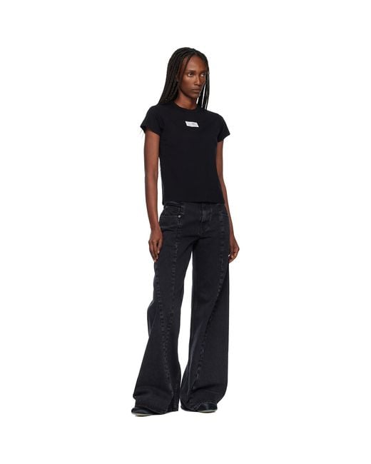 Maison Margiela Black Cut-Out Jeans