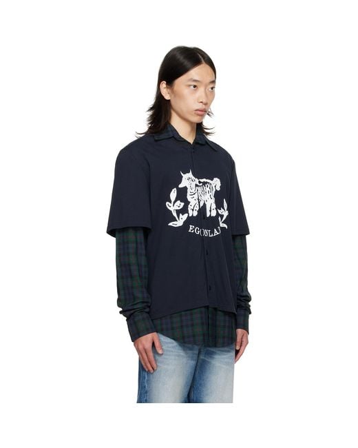 Egonlab Blue Moutono Shirt for men