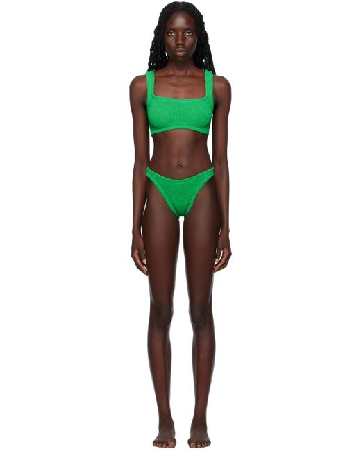 Hunza G Green Xandra Bikini in Black | Lyst Canada