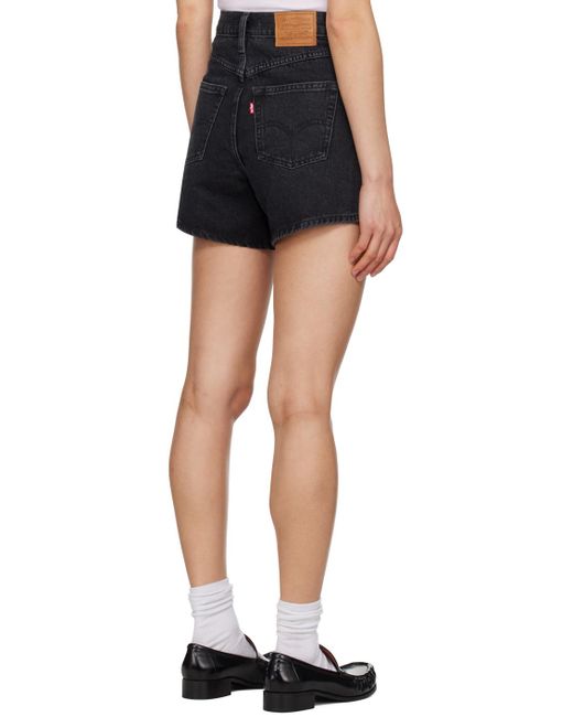 Levi's Blue Black 80s Mom Denim Shorts