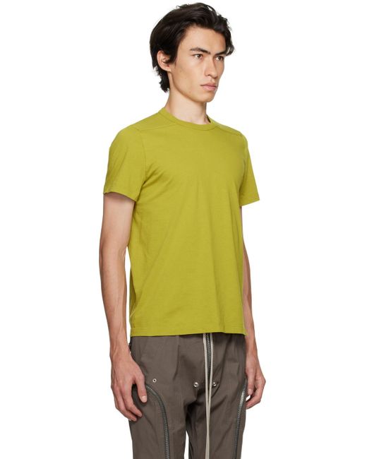 Rick Owens Yellow Green Level T-shirt for men