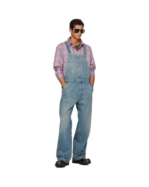 DIESEL Black D-Framu-U Denim Overalls for men